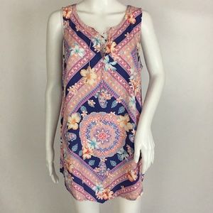 J. Jill Floral Sleeveless Tank Top Size M